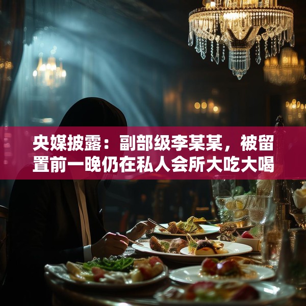 央媒披露：副部级李某某，被留置前一晚仍在私人会所大吃大喝