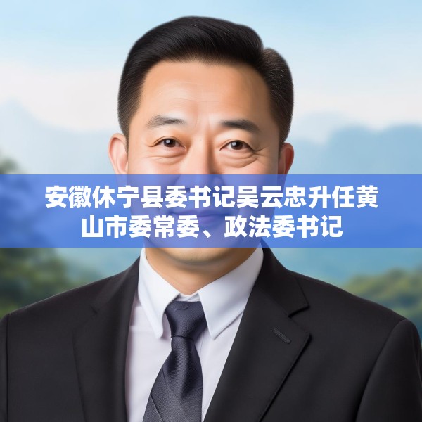 安徽休宁县委书记吴云忠升任黄山市委常委、政法委书记