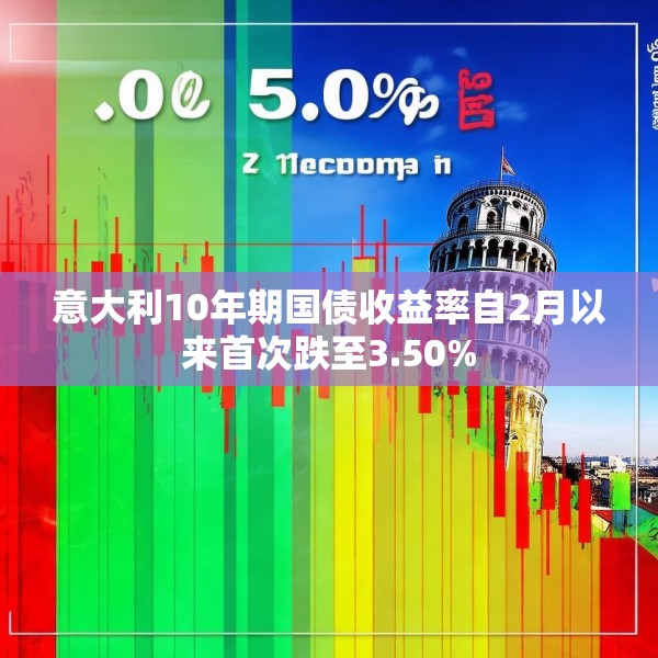意大利10年期国债收益率自2月以来首次跌至3.50%