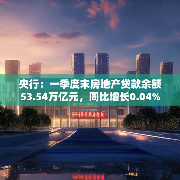 央行：一季度末房地产贷款余额53.54万亿元，同比增长0.04%