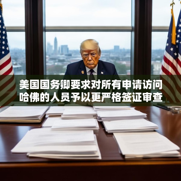 美国国务卿要求对所有申请访问哈佛的人员予以更严格签证审查