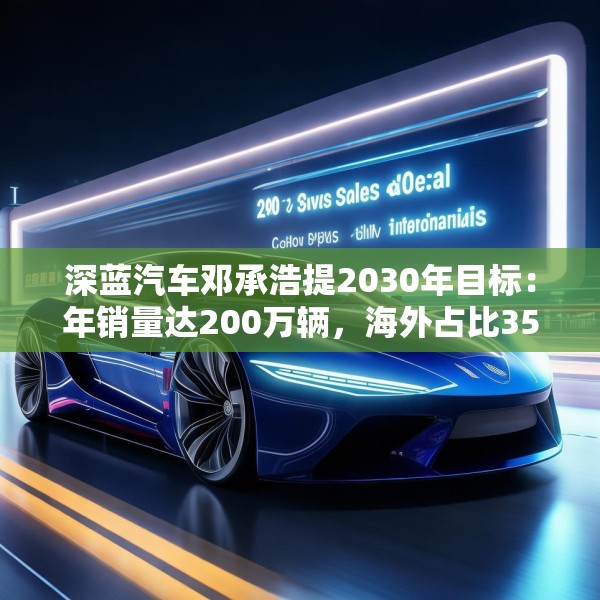 深蓝汽车邓承浩提2030年目标：年销量达200万辆，海外占比35%