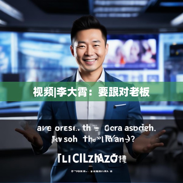 视频|李大霄：要跟对老板