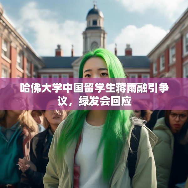 哈佛大学中国留学生蒋雨融引争议，绿发会回应