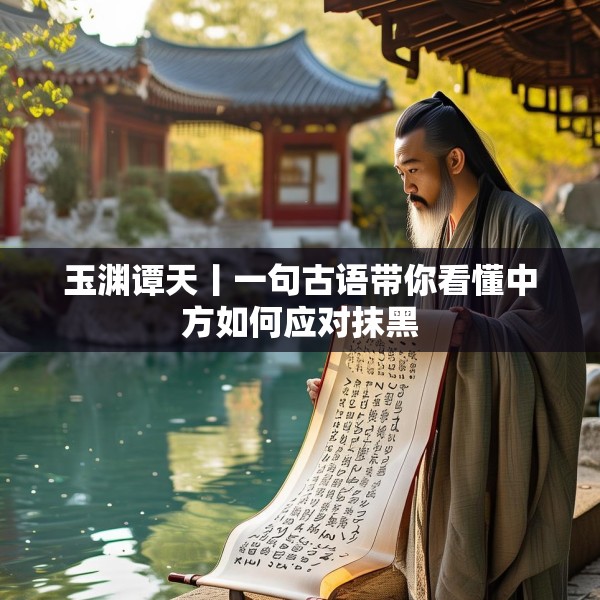 玉渊谭天丨一句古语带你看懂中方如何应对抹黑