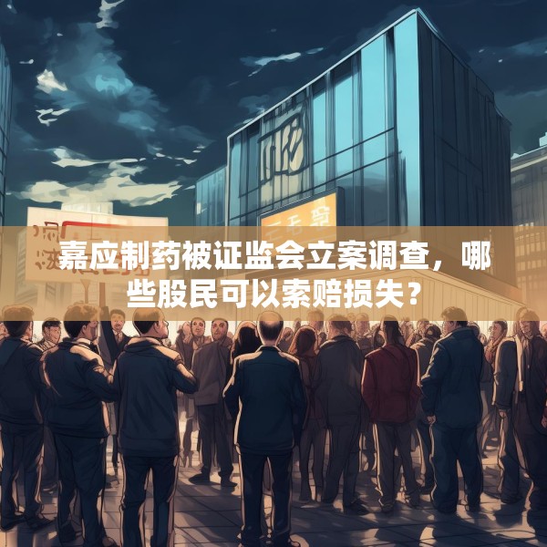 嘉应制药被证监会立案调查，哪些股民可以索赔损失？