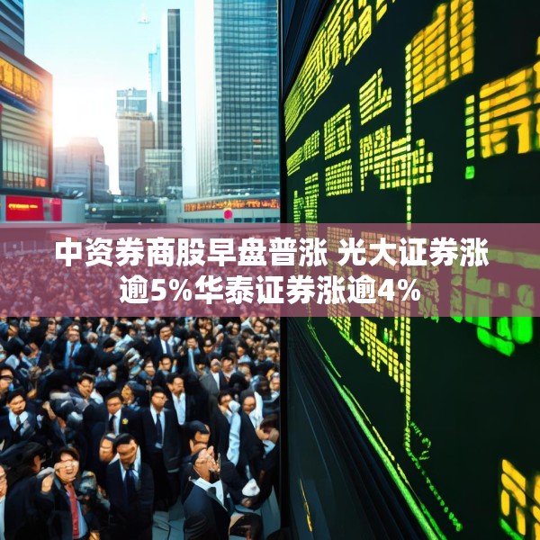 中资券商股早盘普涨 光大证券涨逾5%华泰证券涨逾4%