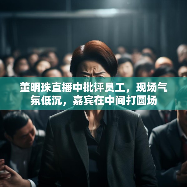 董明珠直播中批评员工，现场气氛低沉，嘉宾在中间打圆场