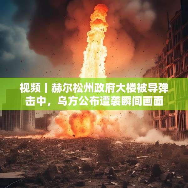 视频丨赫尔松州政府大楼被导弹击中，乌方公布遭袭瞬间画面