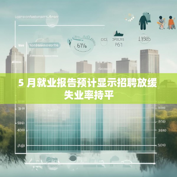 5 月就业报告预计显示招聘放缓 失业率持平