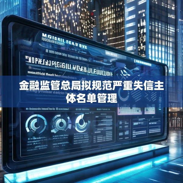 金融监管总局拟规范严重失信主体名单管理