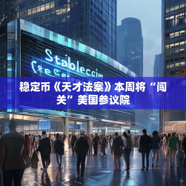 稳定币《天才法案》本周将“闯关”美国参议院