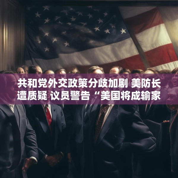 共和党外交政策分歧加剧 美防长遭质疑 议员警告“美国将成输家”