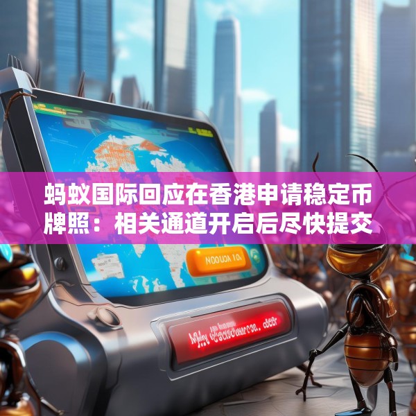 蚂蚁国际回应在香港申请稳定币牌照：相关通道开启后尽快提交
