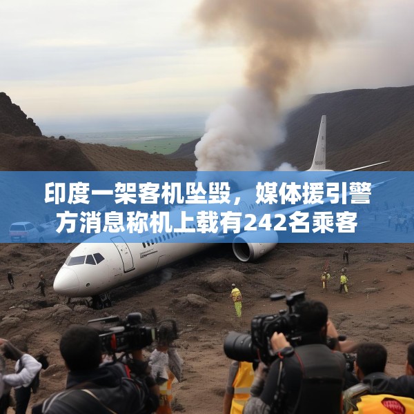 印度一架客机坠毁，媒体援引警方消息称机上载有242名乘客