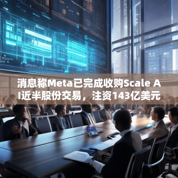 消息称Meta已完成收购Scale AI近半股份交易，注资143亿美元