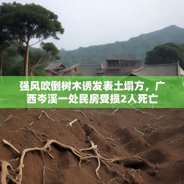 强风吹倒树木诱发表土塌方，广西岑溪一处民房受损2人死亡