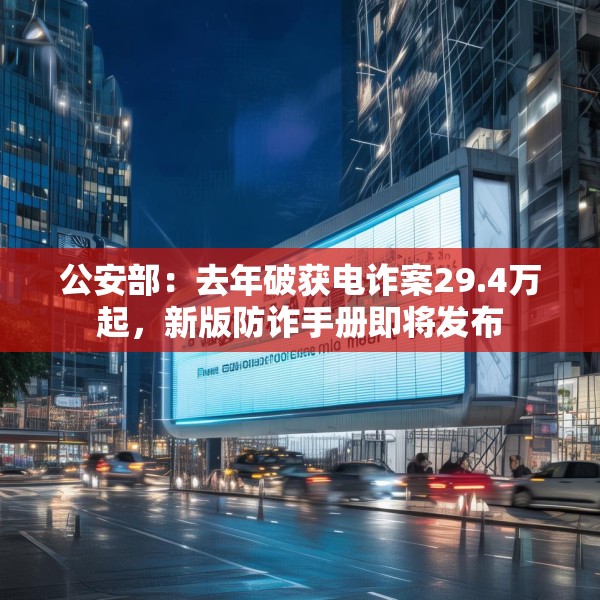 公安部：去年破获电诈案29.4万起，新版防诈手册即将发布