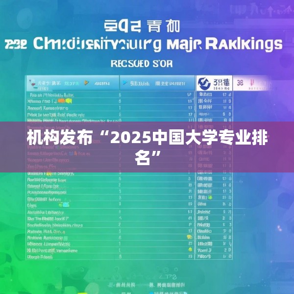 机构发布“2025中国大学专业排名”