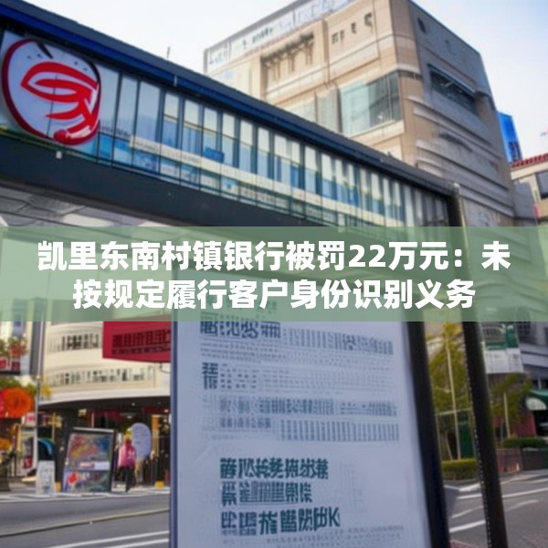 凯里东南村镇银行被罚22万元：未按规定履行客户身份识别义务