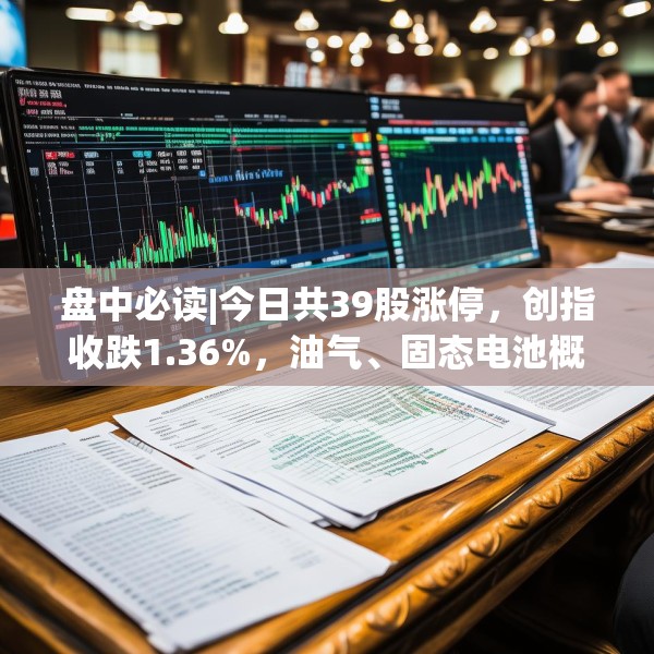 盘中必读|今日共39股涨停，创指收跌1.36%，油气、固态电池概念逆势大涨