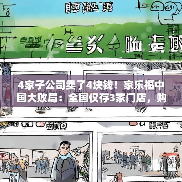 4家子公司卖了4块钱！家乐福中国大败局：全国仅存3家门店，购物卡黄牛也不收了