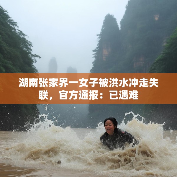 湖南张家界一女子被洪水冲走失联，官方通报：已遇难