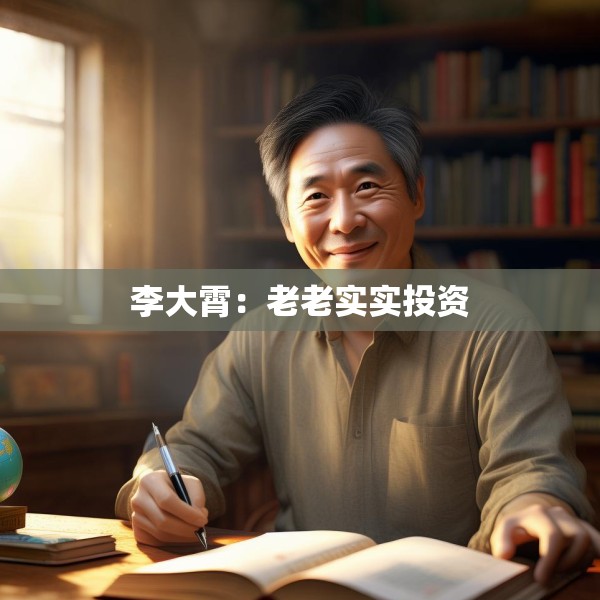 李大霄：老老实实投资