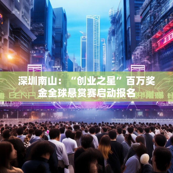深圳南山：“创业之星”百万奖金全球悬赏赛启动报名