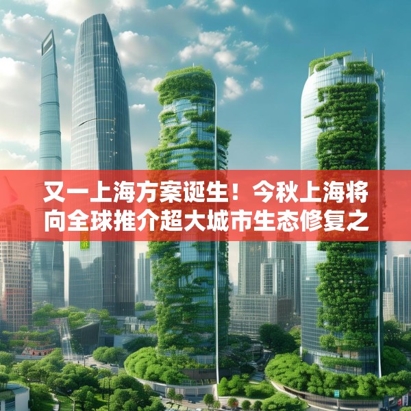 又一上海方案诞生！今秋上海将向全球推介超大城市生态修复之道