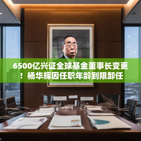 6500亿兴证全球基金董事长变更！杨华辉因任职年龄到限卸任