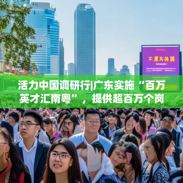 活力中国调研行|广东实施“百万英才汇南粤”，提供超百万个岗位