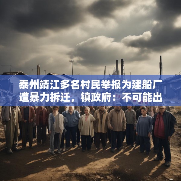 泰州靖江多名村民举报为建船厂遭暴力拆迁，镇政府：不可能出现该情况