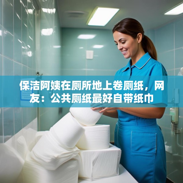 保洁阿姨在厕所地上卷厕纸，网友：公共厕纸最好自带纸巾