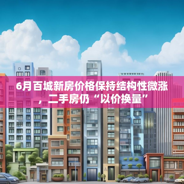 6月百城新房价格保持结构性微涨，二手房仍“以价换量”