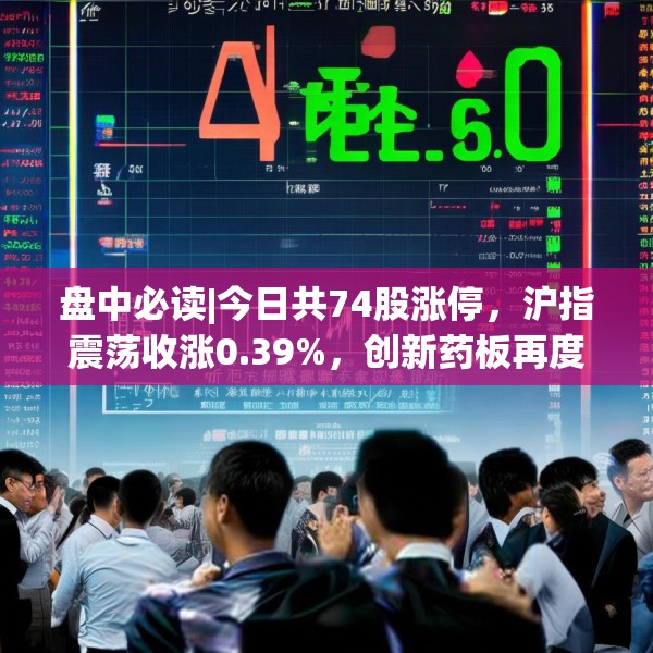 盘中必读|今日共74股涨停，沪指震荡收涨0.39%，创新药板再度大涨