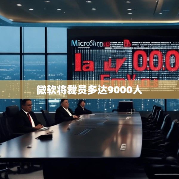 微软将裁员多达9000人