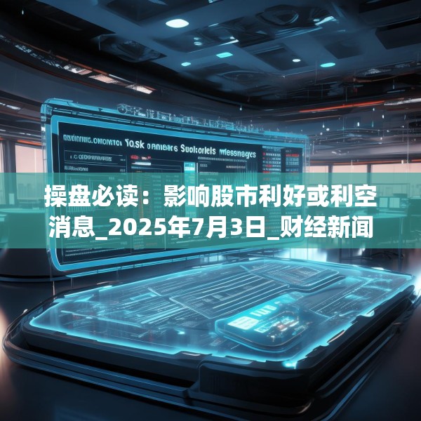 操盘必读：影响股市利好或利空消息_2025年7月3日_财经新闻