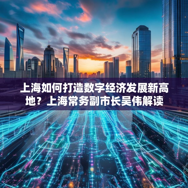 上海如何打造数字经济发展新高地？上海常务副市长吴伟解读