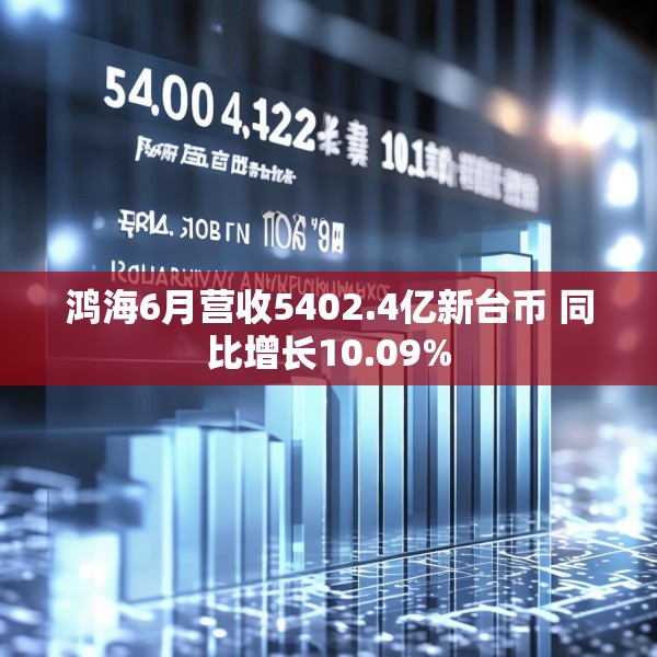 鸿海6月营收5402.4亿新台币 同比增长10.09%