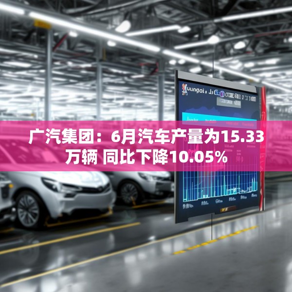 广汽集团：6月汽车产量为15.33万辆 同比下降10.05%