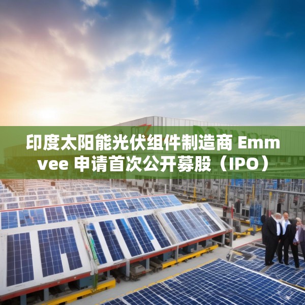 印度太阳能光伏组件制造商 Emmvee 申请首次公开募股（IPO）