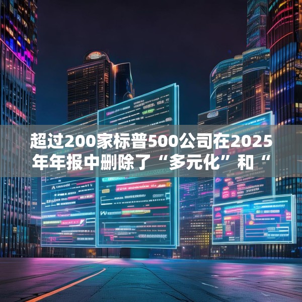 超过200家标普500公司在2025年年报中删除了“多元化”和“公平”字样