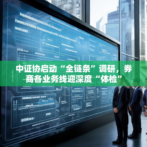 中证协启动“全链条”调研，券商各业务线迎深度“体检”