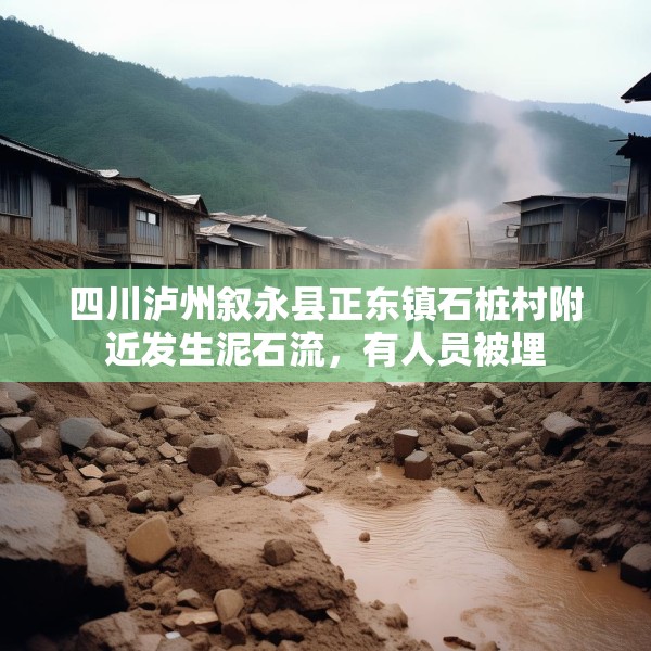 四川泸州叙永县正东镇石桩村附近发生泥石流，有人员被埋
