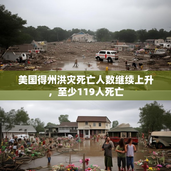 美国得州洪灾死亡人数继续上升，至少119人死亡