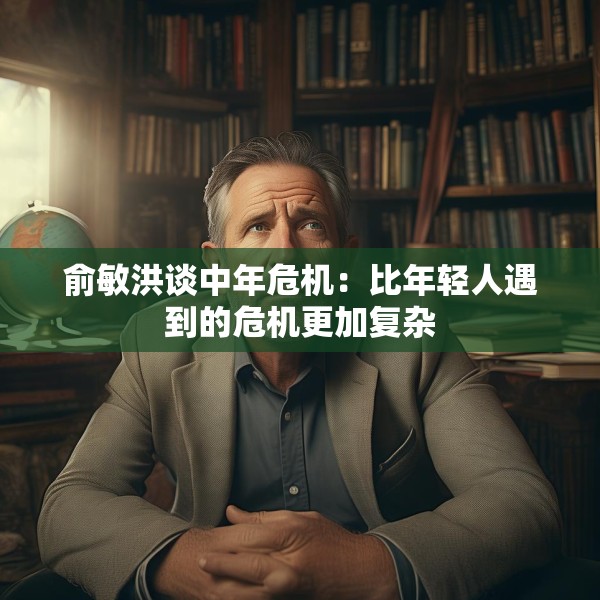 俞敏洪谈中年危机：比年轻人遇到的危机更加复杂