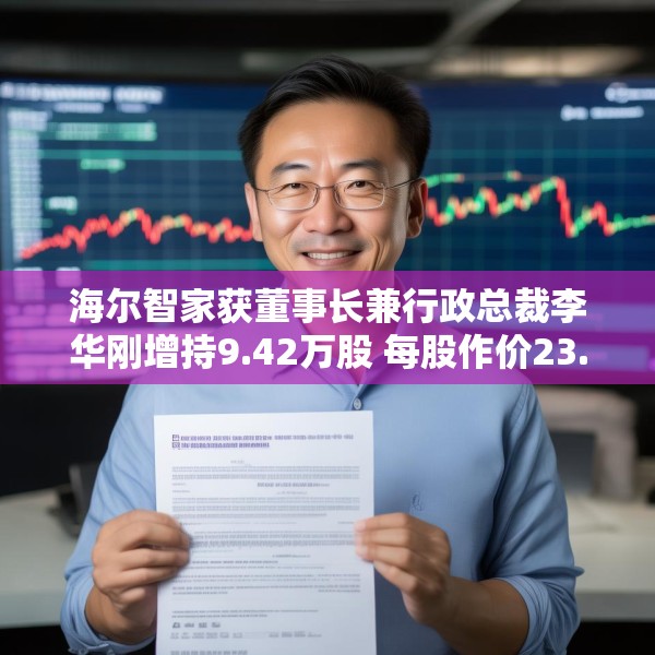 海尔智家获董事长兼行政总裁李华刚增持9.42万股 每股作价23.55港元