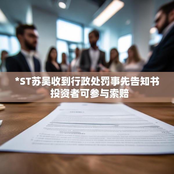 *ST苏吴收到行政处罚事先告知书  投资者可参与索赔