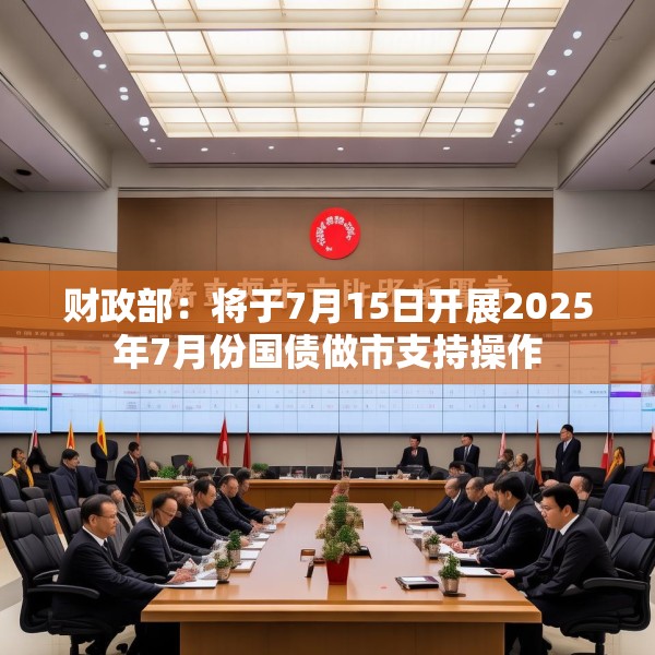 财政部：将于7月15日开展2025年7月份国债做市支持操作